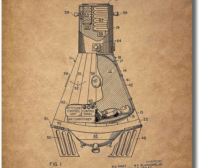 Historical Space Patent Prints