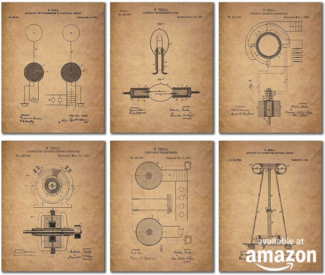 Historical Tesla Patent Prints