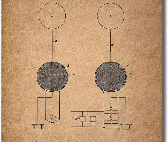 Historical Tesla Patent Prints