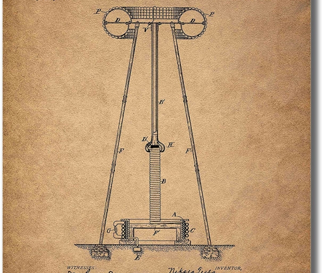 Historical Tesla Patent Prints